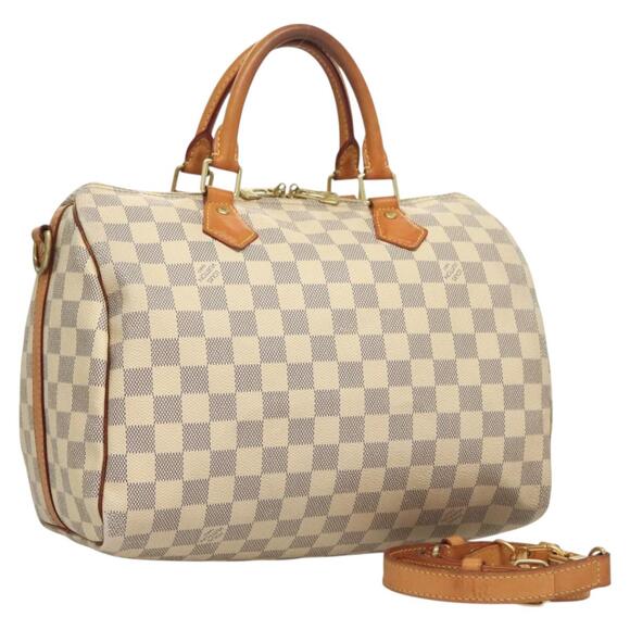 LOUIS VUITTON Damier Azur Speedy Bandouliere 30 Hand Bag N41052 - Picture 1 of 16